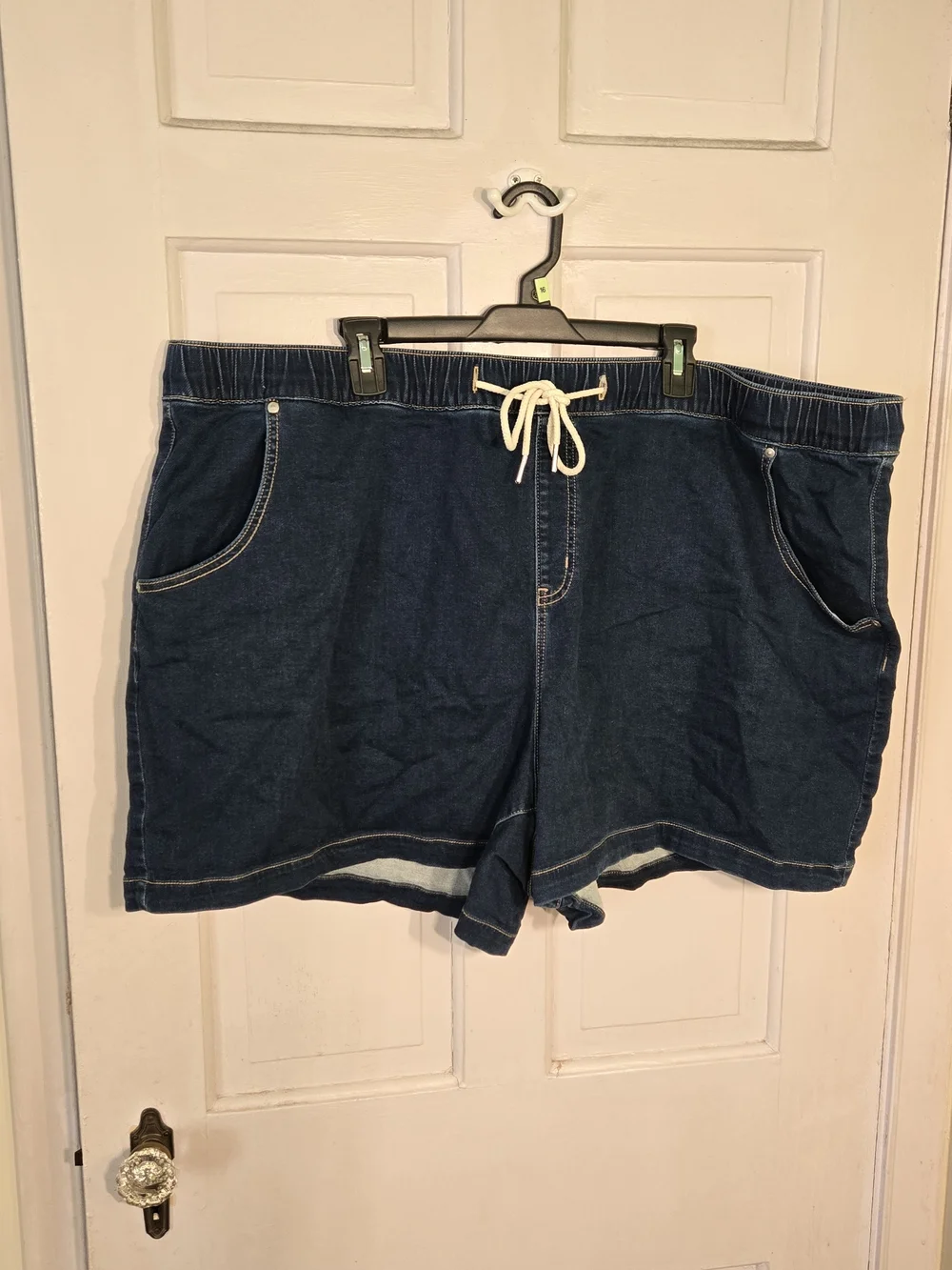 Lane Bryant Indigo Drawstring Denim Shorts Size 26